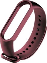 Siliconen bandje - geschikt voor Xiaomi Mi Band 5 / Mi Band 6 - bordeauxrood