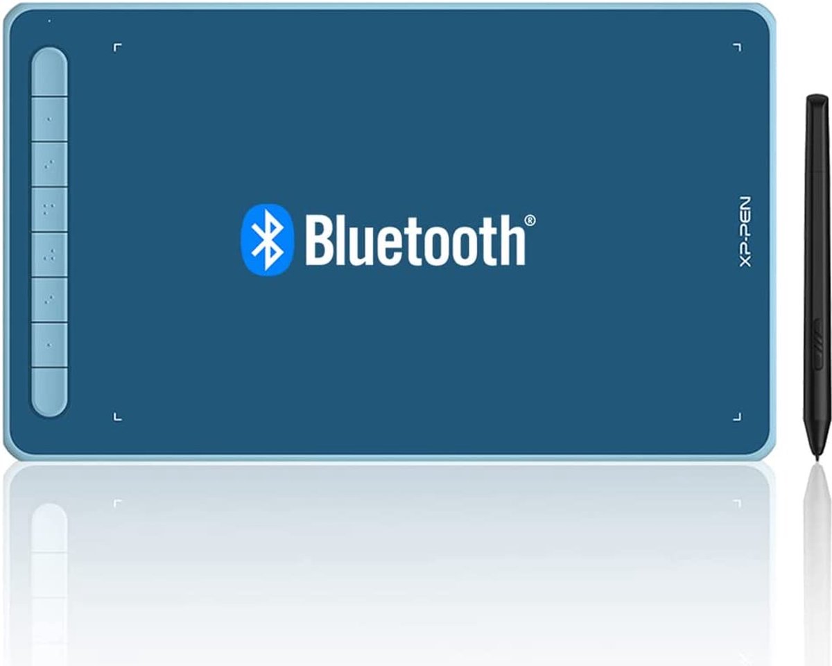 XP-PEN Deco LW Bluetooth Draadloze Grafische Tablet 10x6 Inch met X3 Stylus 8192 Niveaus Tekentablet Ondersteuning Windows/Mac/Android/Chrome OS/Linux-blauw