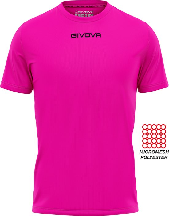 Sportshirt Givova One, MAC01 Fuxia ROZE, maat L