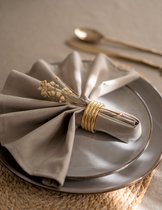 Servetringen (set) gouden dubbele ringen servetringen (set) | Servetring goud | Tafeldecoratie goud | Bruiloft decoratie | Tafel accessoire servetringen