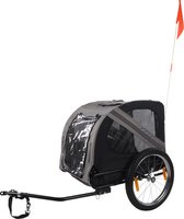 Flamingo Hondenfietskar - Remco - Grijs / Zwart - Speciaal voor de elektrische fiets / E-Bike - 80x57x64cm
