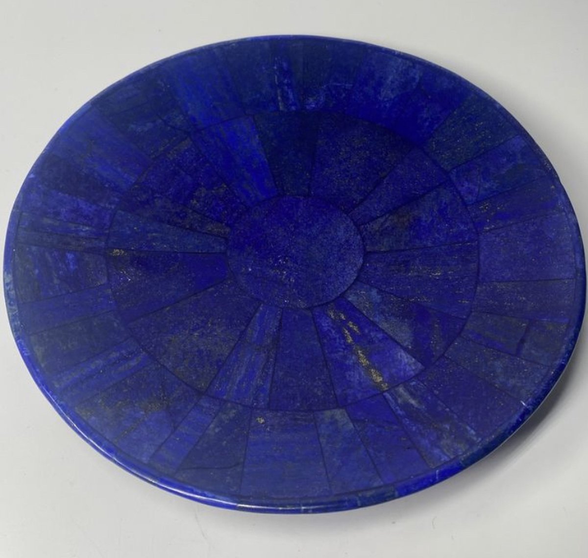 A+++ Natuurlijke Lapis Lazuli Bord 200 mm - 623 g Handgemaakt - Blauw - Energy Helend