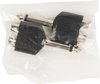 HQ Adapter plug 6.35mm Mono - 2x tulpcontra stekker