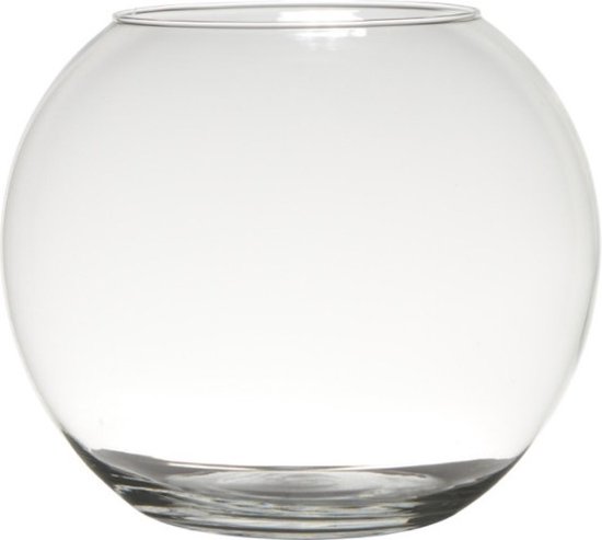 Hakbijl bloemenvaas/terrarium bolvormig - D30 x H23 cm - glas - 6L