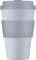 Ecoffee Cup Glittertind PLA - Koffiebeker to Go 400 ml - Lila Siliconen