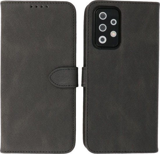 Samsung Galaxy A33 5G Hoesje - Portemonnee Book Case - Kaarthouder & Magneetlipje - Kunstleer - Zwart