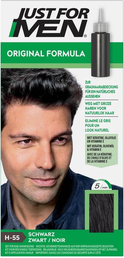 Just For Men Original Haarkleuring H55 Zwart - Haarverf voor Mannen -  Professionele... | bol.com