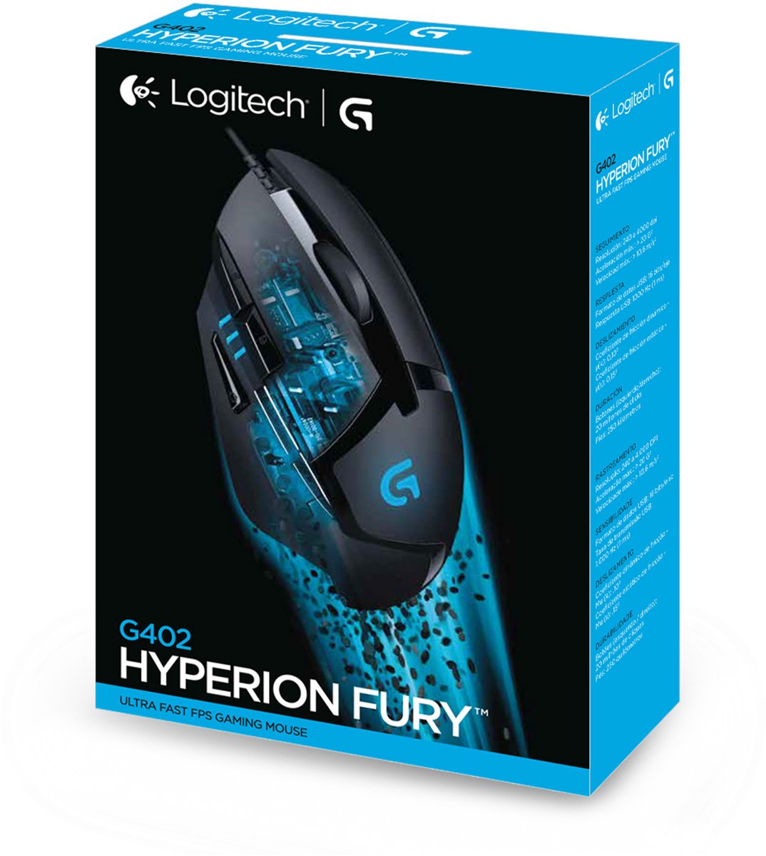 Logitech G402 - Snelle Gaming Muis thumbnail 3