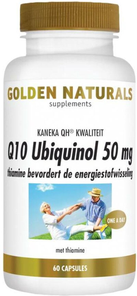 Golden Naturals Q10 Ubiquinol 50mg (60 veganistische capsules) - Golden Naturals