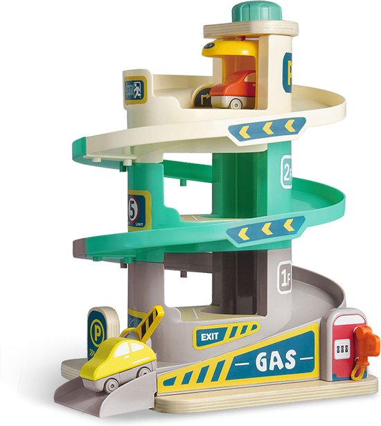 TOP BRIGHT Jouet de stationnement de voiture en bois pour enfants de 3 ans,  jouets de