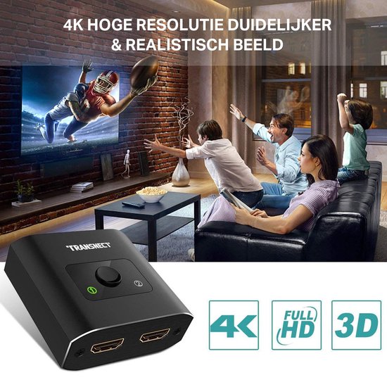 Splitter HDMI 4K, Répartiteur HDMI 1 Entrée 2 Sorties, 4K@30HZ 3D UHD  1080P, Duplicateur HDMI 1 en 2 Sorties pour Xbox/ PS3/ PS4/  DVD/Roku/Blu-Ray/HDTV et Plus Appareil : : High-Tech