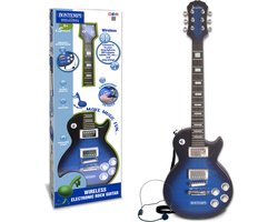 Bontempi Spa Draadloze Elektrische Gitaar Junior - Speelgoedinstrument - Blauw/zwart