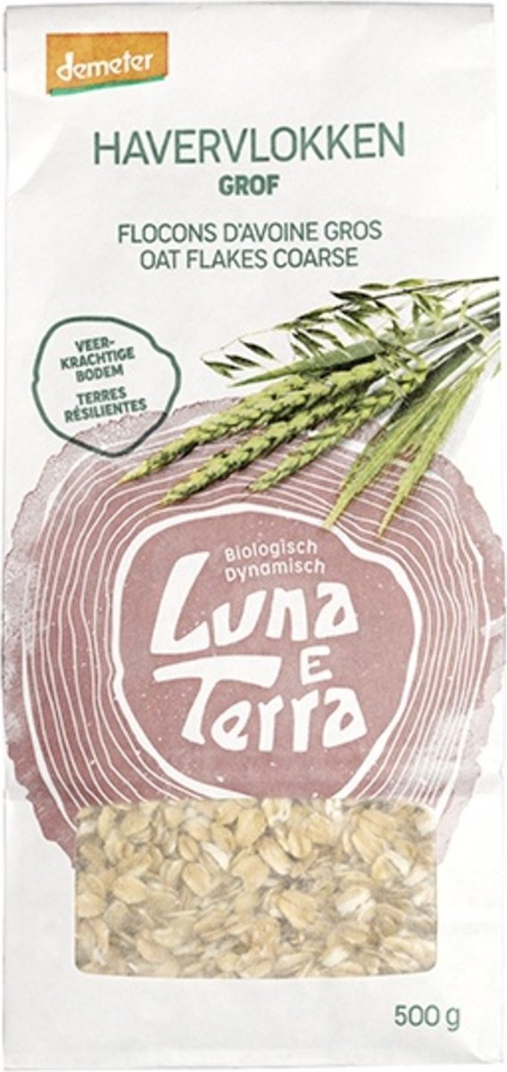 Luna E Terra Havervlokken grof demeter bio 500 Gram