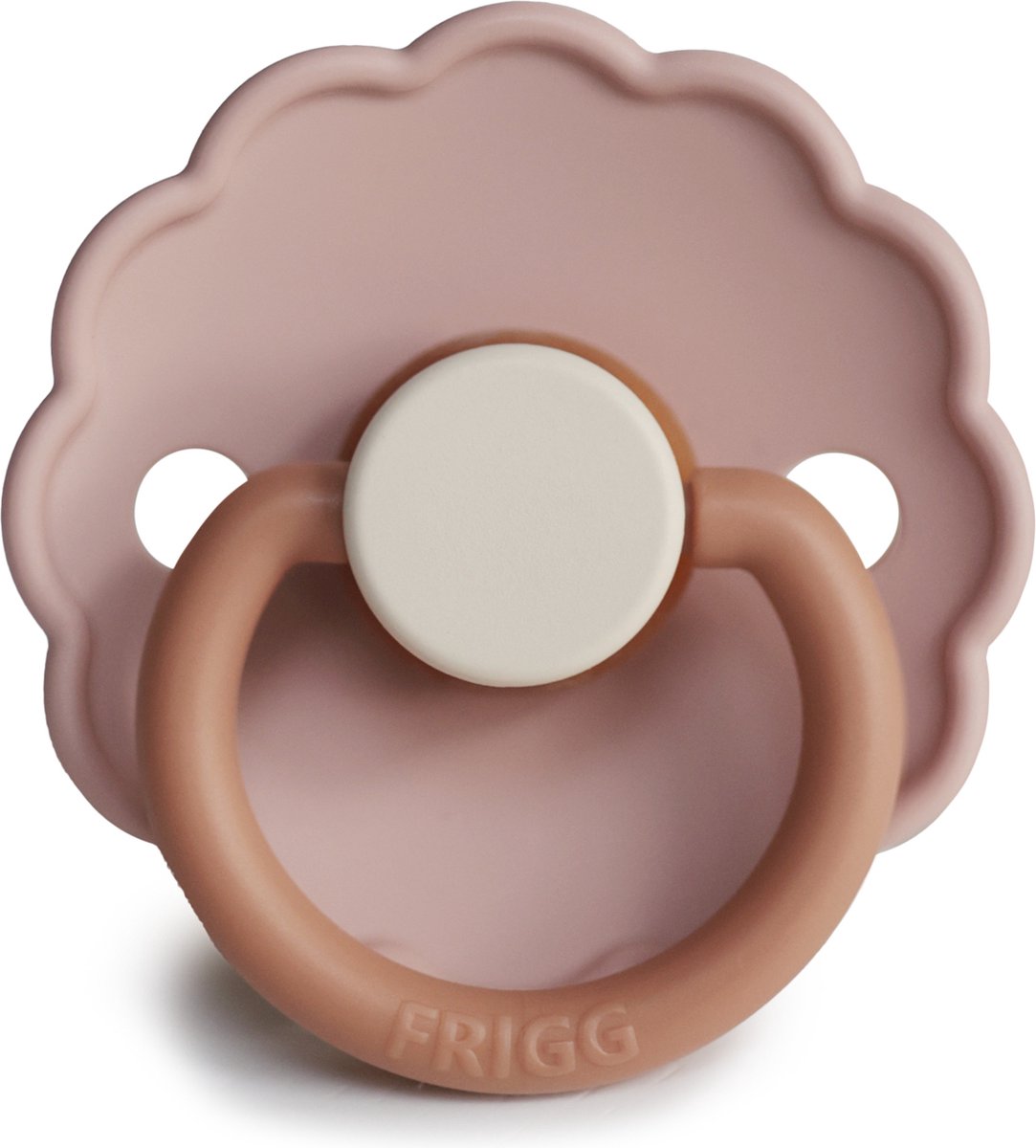 Goedkoopste Frigg fopspeen - maat 2 6-18 maanden - 1 stuk - daisy - biscuit