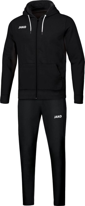 Jako Base Joggingpak Met Kap Kinderen - Zwart | Maat: 128