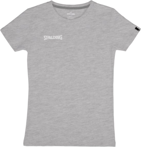 Spalding Essential T-Shirt Dames - Grijs Gemeleerd | Maat: S