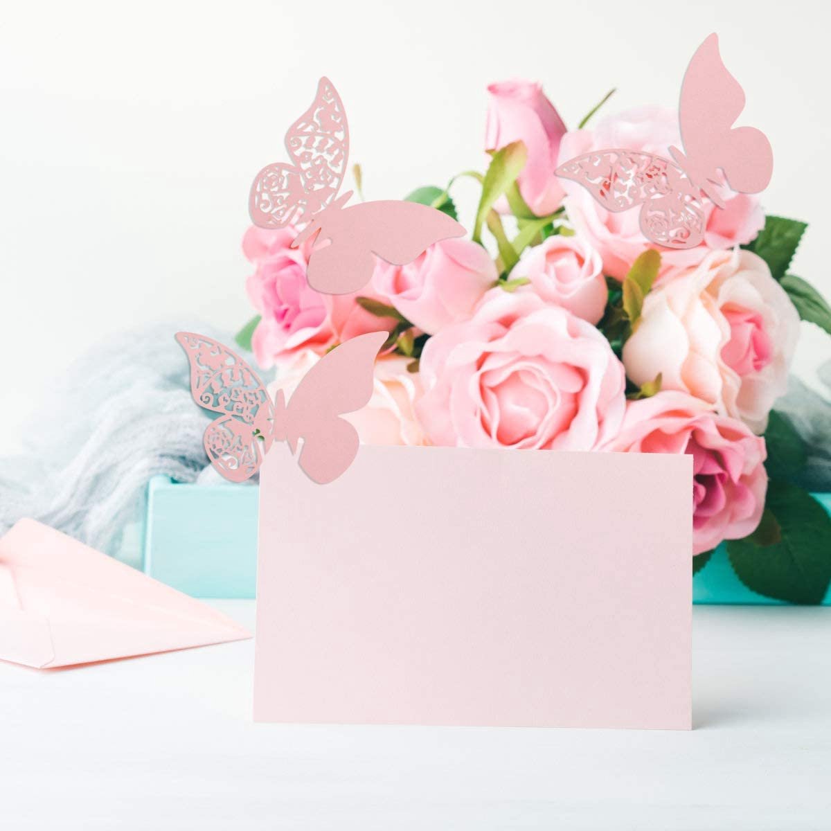 ENLACE Taartdecoratie - 48 Stuks Eetbare Vlinders voor Taart