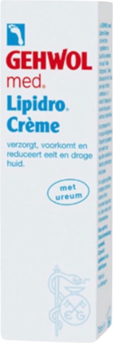 Gehwol Lipidro-Crème - Breng de zeer droge huid weer in goede balans van vet en vocht - Voetcreme - Tube 20ml
