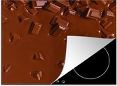 KitchenYeah® Inductie beschermer 65x52 cm - Chocolade aan het smelten - Kookplaataccessoires - Afdekplaat voor kookplaat - Inductiebeschermer - Inductiemat - Inductieplaat mat