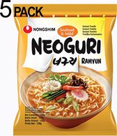Nongshim Instant Noedels Neoguri Seafood & Mild 5x120g -5 pakjes Neoguri Zeevruchten Mild 120 gram