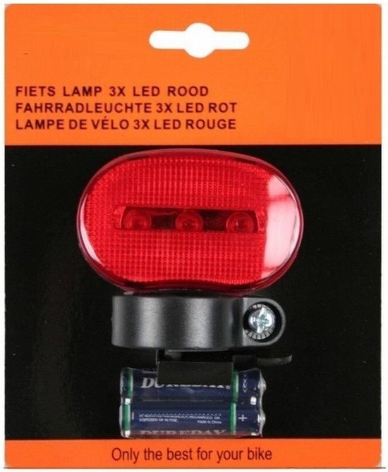 Fietsverlichting LED achterlicht - inclusief batterijen - fietslampje |  bol.com