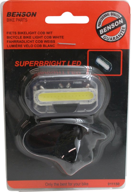 Benson Koplamp - LED - fietsverlichting - stuur / frame bevestiging - op batterij — afbeelding 2
