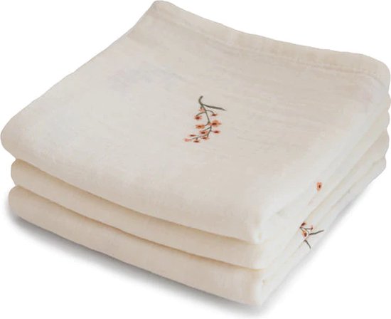 Mushie Multidoek Muslin Flowers 3-Pack van Mushie — afbeelding 5