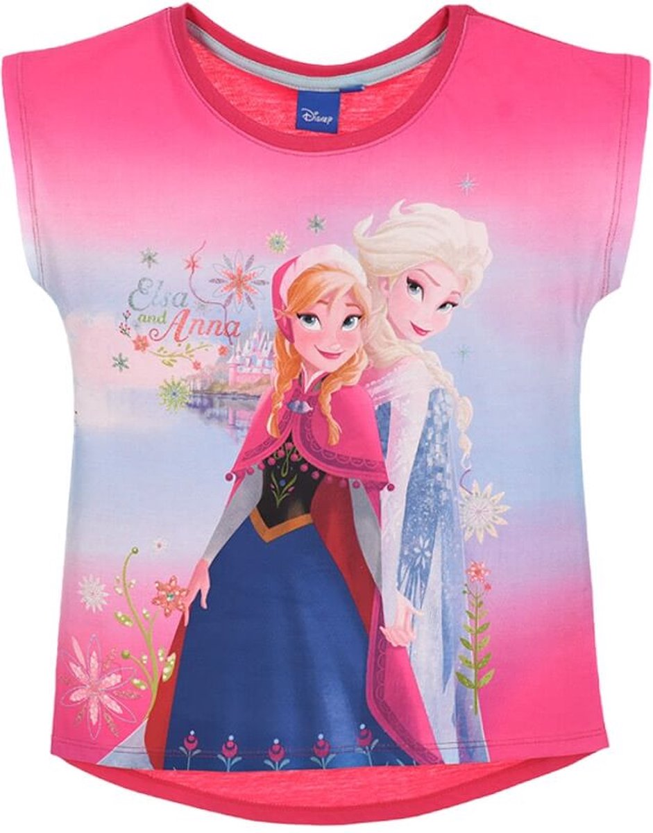 Frozen - Disney Frozen t-shirt Elsa - meisjes - roze - maat 110
