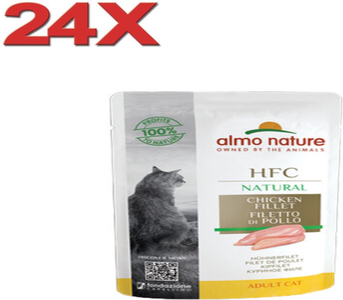 Almo Nature HFC - Kattenvoer - Maaltijdzakje Kipfilet - 24x55gr