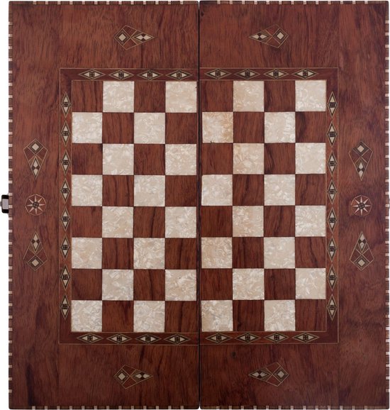 Thumbnail van een extra afbeelding van het spel Backgammon - Tavla - Handgemaakt - Hout - Luxe uitgave