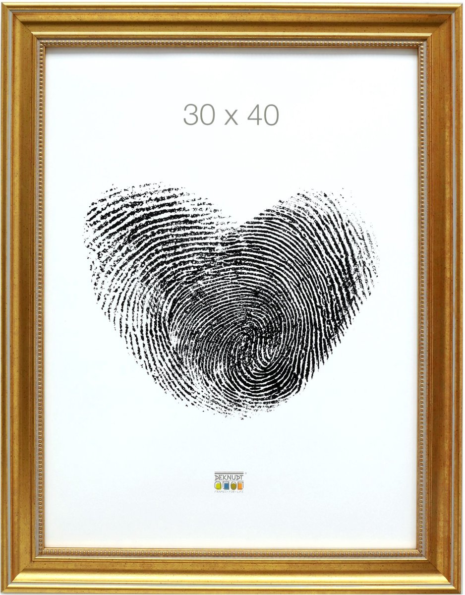 Deknudt Frames fotolijst S45HA1 - goudkleur - parelbiesje - foto 30x40