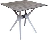 SenS-Line - Table de jardin Jasper 80x80cm Gris - Grijs