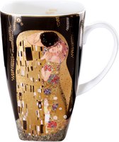 Goebel - Gustav Klimt | Koffie / Thee Mok De Kus | Beker - porselein - 450ml - met echt goud