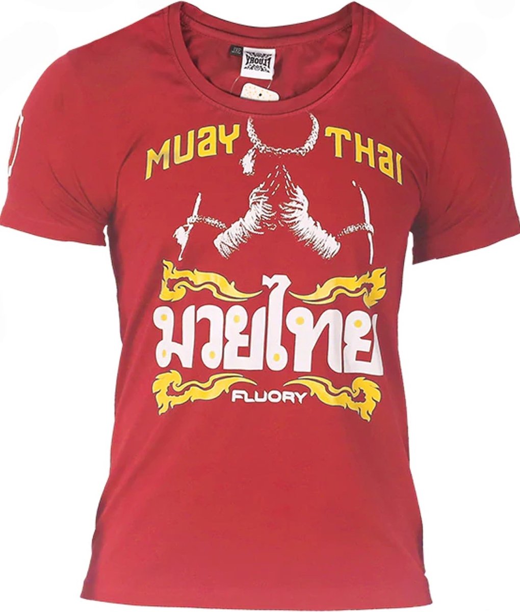 Fluory Mongkon Muay Thai Fighter T-Shirt Rood XS