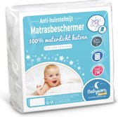Baby Matrasbeschermer - 60x120 cm | Anti-allergisch | Toplaag 100% Puur katoen : zacht aanvoelend en absorberend matrasbeschermer | Oeko-Tex®