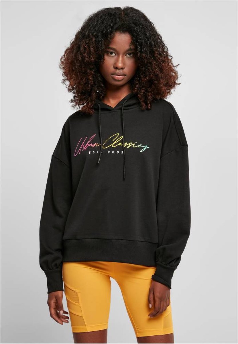 Urban Classics Oversized Rainbow Hoodie/trui L Zwart
