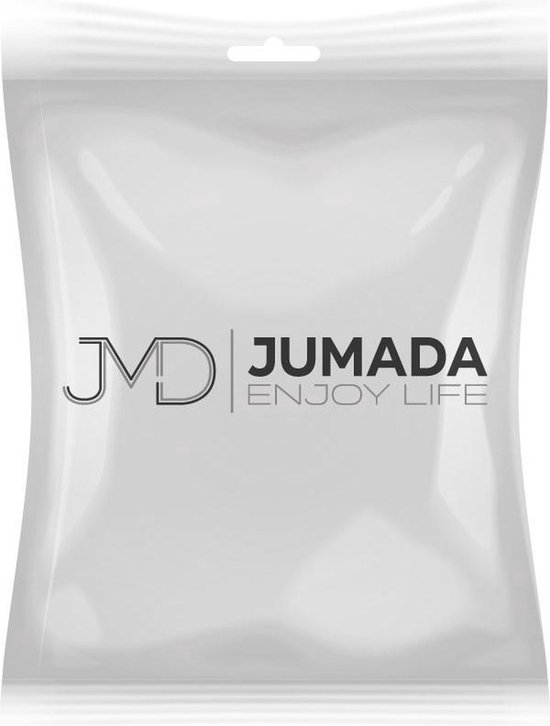 Witte verpakking met het logo JMD JUMADA ENJOY LIFE.