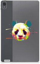 Hoes Lenovo Tab P11 | P11 Plus Tablet Backcover met foto Super als Sinterklaas Cadeautje Panda Color met transparant zijkanten