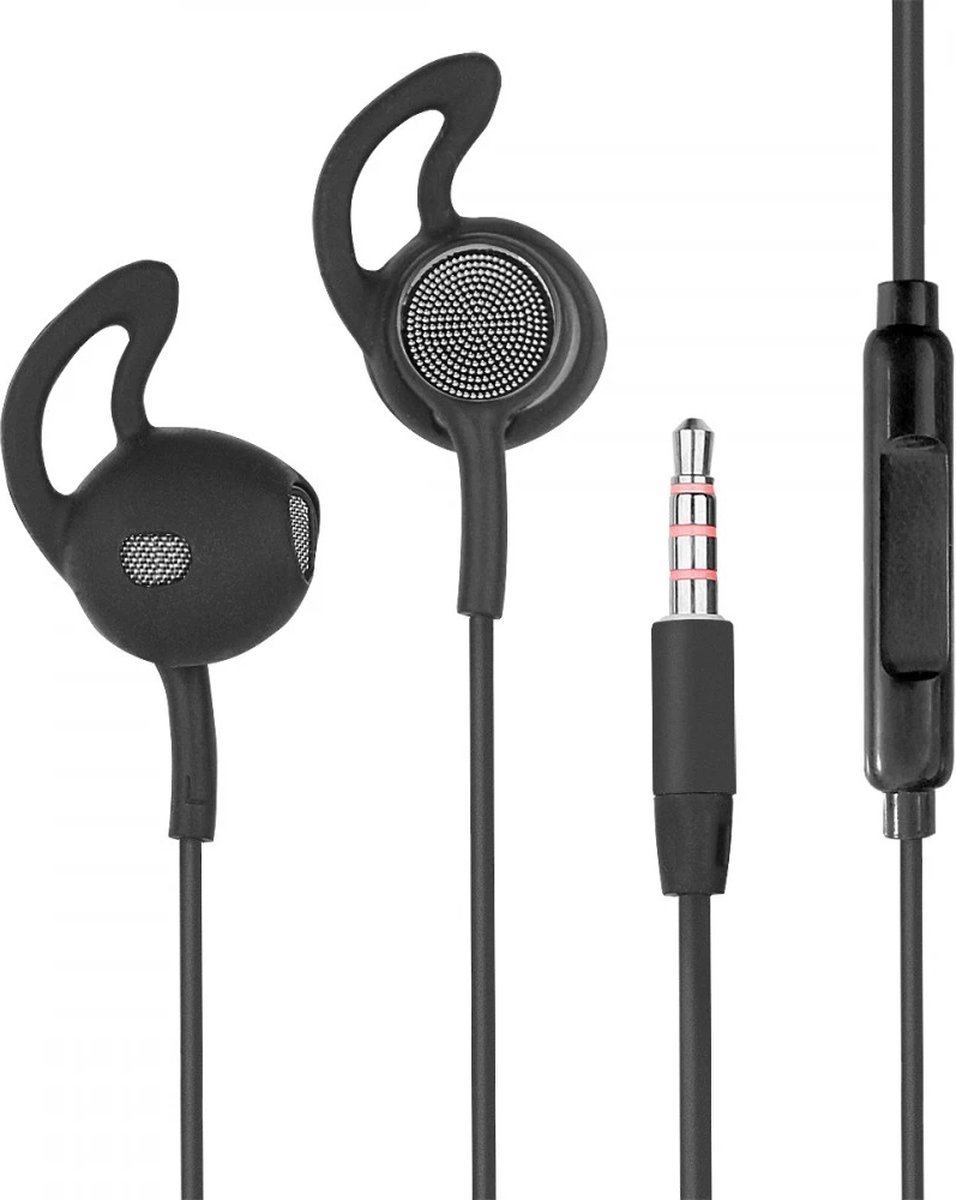 Fontastic 255922 In-Ear Headset - Oordopjes met microfoon - Verstrekt basgeluid - Zwart