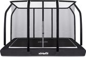 VirtuFit Premium Inground Trampoline met veiligheidsnet - Rechthoek - Zwart - 213 x 305 cm