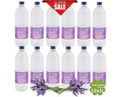 Lavendel Azijn 12x1L Bio schoonmaakmiddelen AKTIE pakket. Milieu vriendelijk, duurzaam, spaarzaam.