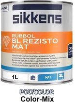 Sikkens Rubbol BL Rezisto Matt - Peinture intérieure à base d'eau extrêmement résistante - 1 L RAL 9016 - Blanc signalisation