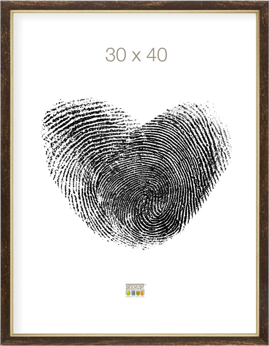 Deknudt Frames fotolijst S46AA3 - goudkleur met biesje - foto 30x40 cm