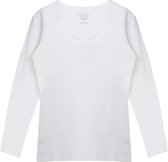 Claesen's® - Dames T-Shirt LS - Wit - 95% Katoen - 5% Lycra