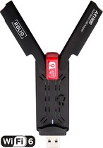 Rolio WiFi adapter USB - 1800Mbps - WiFi 6 - Dual Antenne