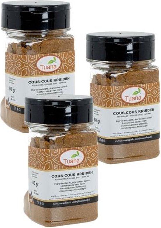 TUANA KRUIDEN COUSCOUS KRUIDEN (Cous) 80 gram x 3 KRUIDEN