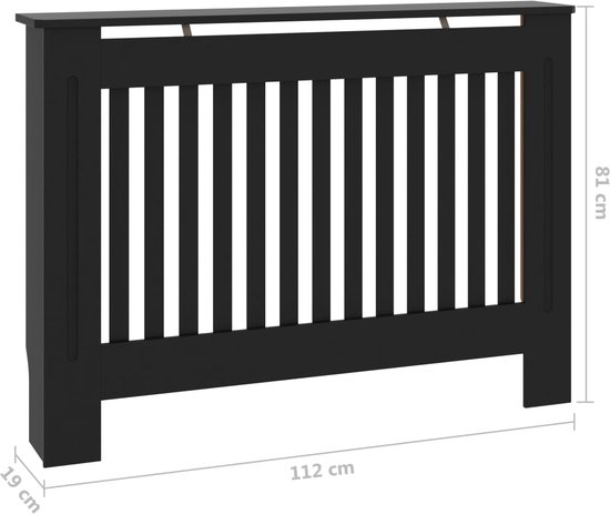 vidaXL Radiatorombouw 112x19x81.5 cm MDF wit
