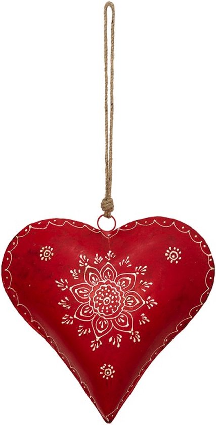 Decoratie hanger 27*12*27 cm - Rood IJzer | bol
