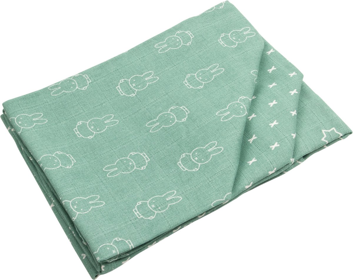Goedkoopste Nijntje Hydrofiel Luiers Smile - Teal - 70x70 cm - 3 Stuks