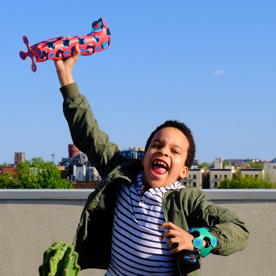 Clixo Crew 30 stuks set (roze/geel)- flexibel magnetisch speelgoed– combinatie van origami en bouwspeelgoed-montessori speelgoed- educatief speelgoed- speelgoed 4,5,6,7,8 jaar jongens en meisjes